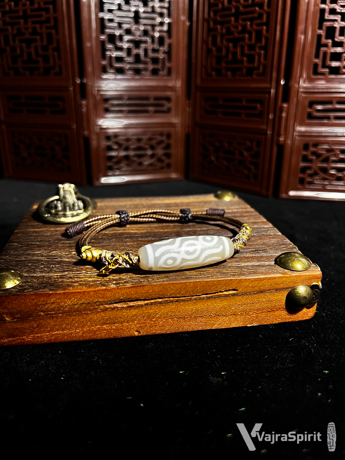 Phoenix Eye & Nine-Eyes with Swastika Conch Silver Pendant