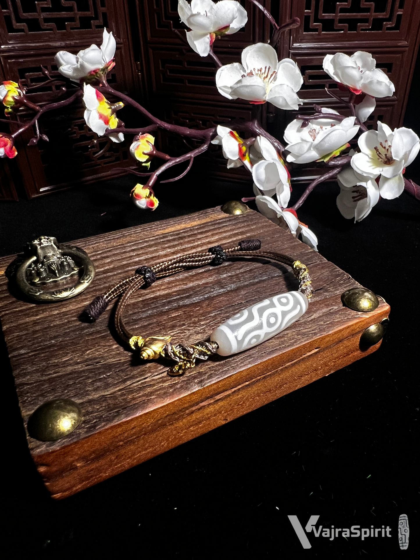 Phoenix Eye & Nine-Eyes with Swastika Conch Silver Pendant