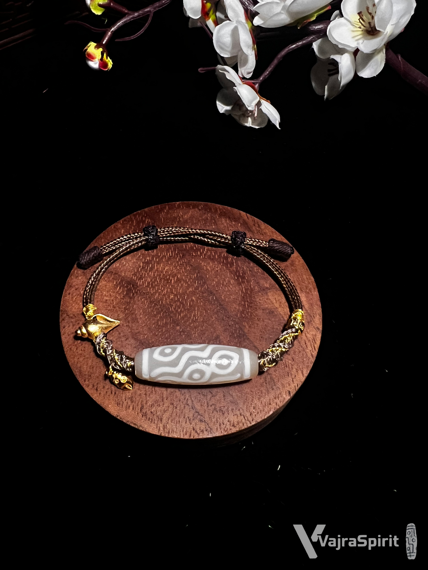 Phoenix Eye & Nine-Eyes with Swastika Conch Silver Pendant