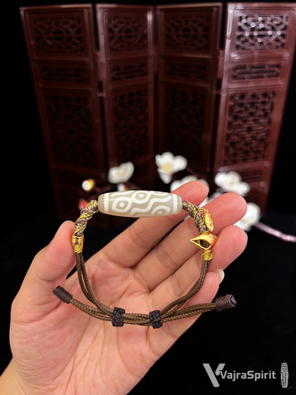 Phoenix Eye & Nine-Eyes with Swastika Conch Silver Pendant