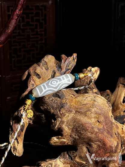 Dragon Six-Eyes Dzi Bead Necklace