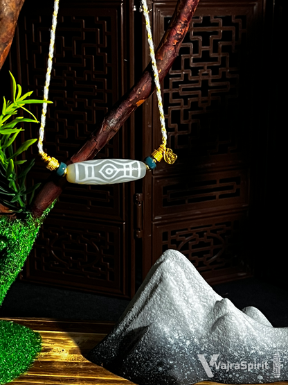 Dragon Six-Eyes Dzi Bead Necklace