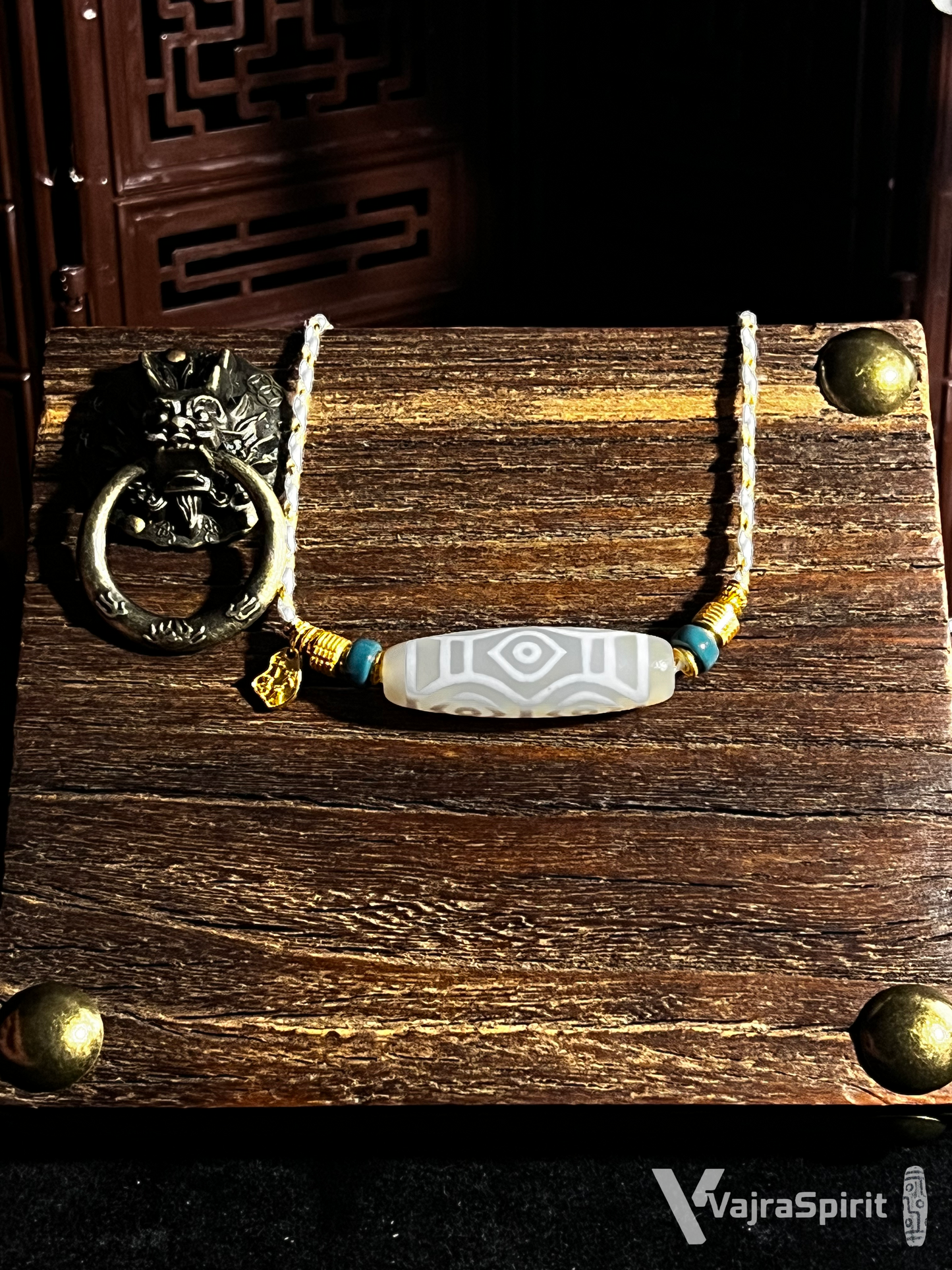 Dragon Six-Eyes Dzi Bead Necklace