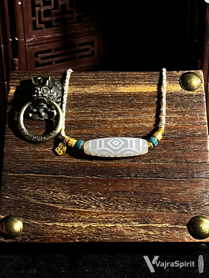 Dragon Six-Eyes Dzi Bead Necklace