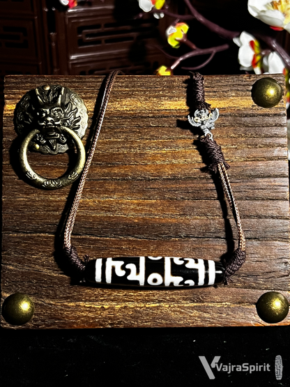 Lotus Master Three-Eyes Dzi Bead