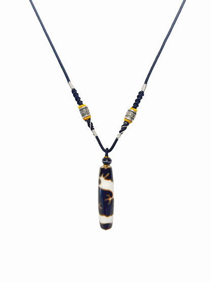 Flying Dragon Dzi with Mantra Adornment