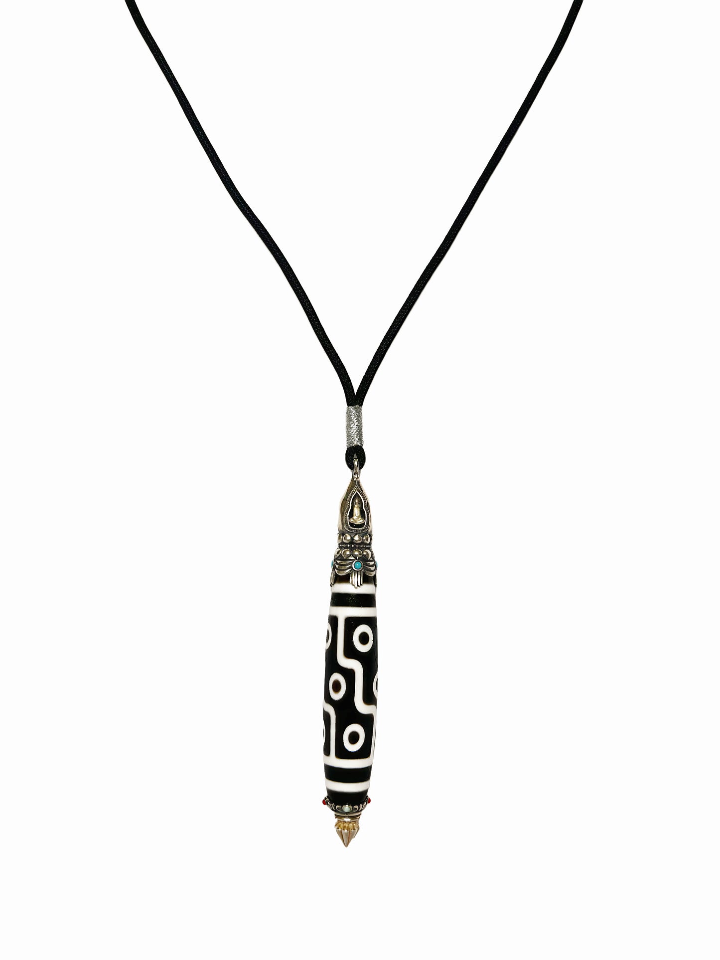 Zigzag Nine-Eyes Dzi Bead