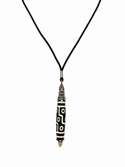 Zigzag Nine-Eyes Dzi Bead